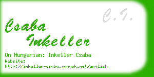 csaba inkeller business card